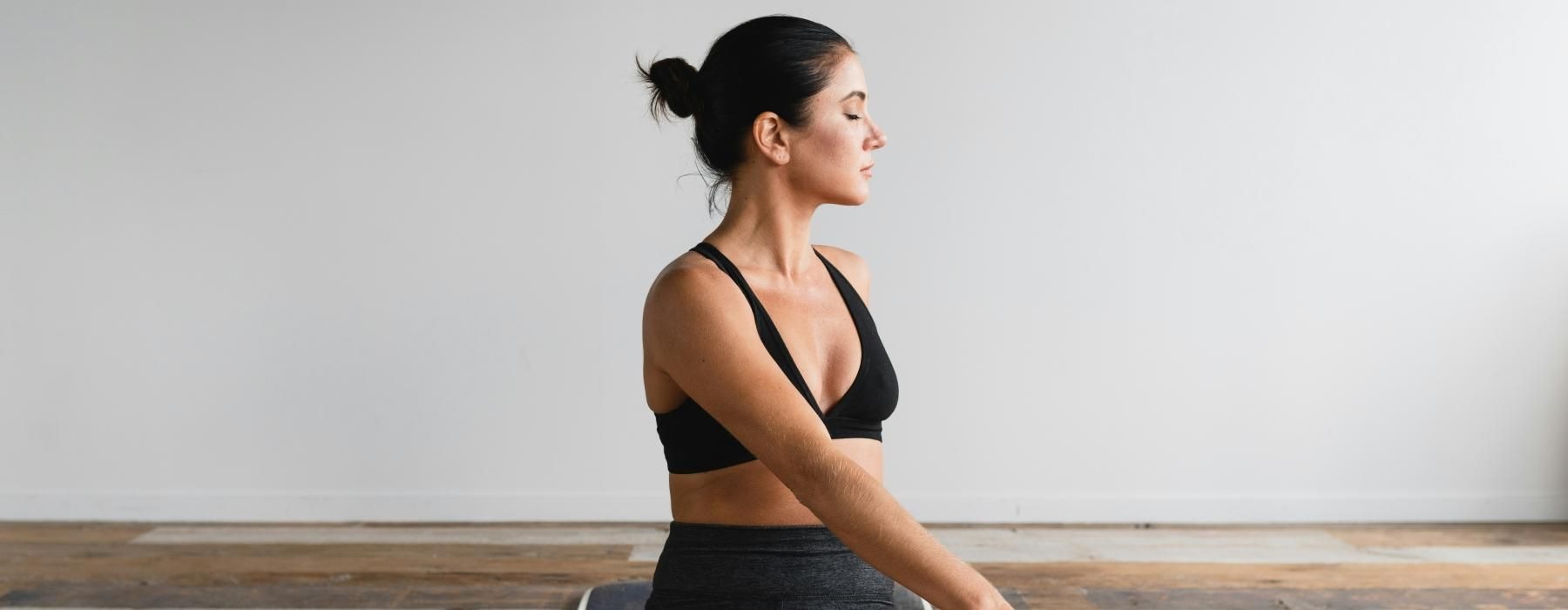 a person doing yoga